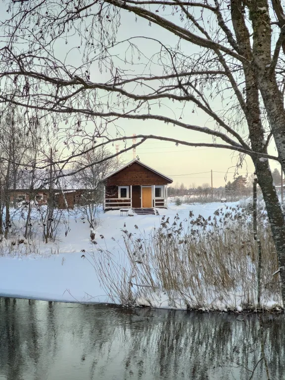 Коттедж Дом с террасой прямо на берегу реки — Торфяное