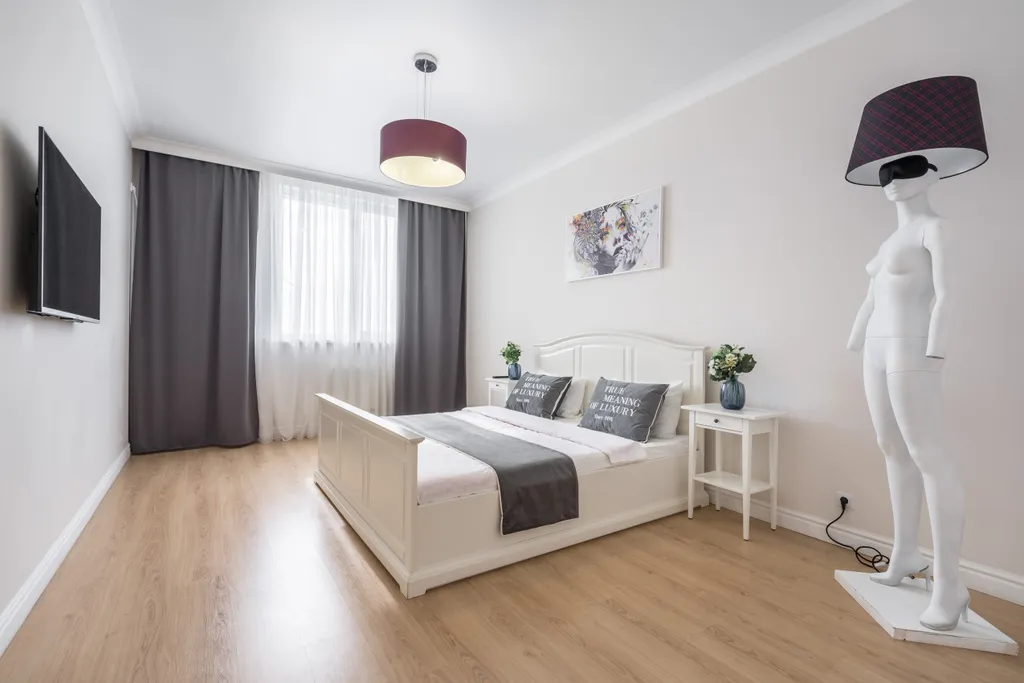 Просторная квартира с лучшим видом на Мост Поцелуев и реку Кубань