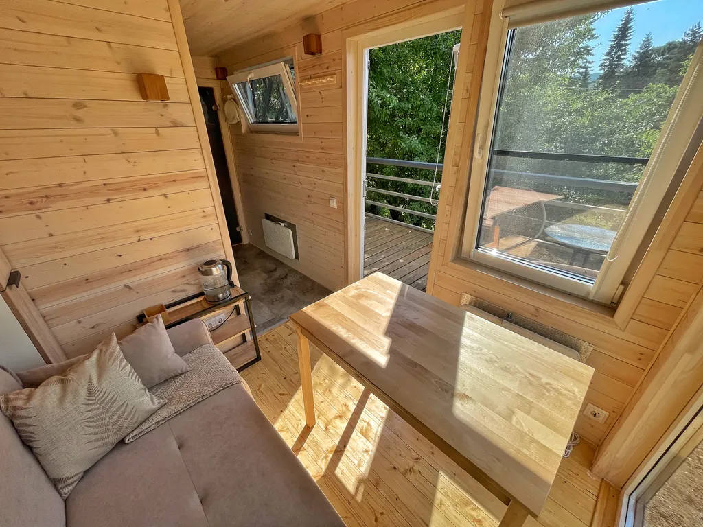 Дом-баня ольха с видом на горы