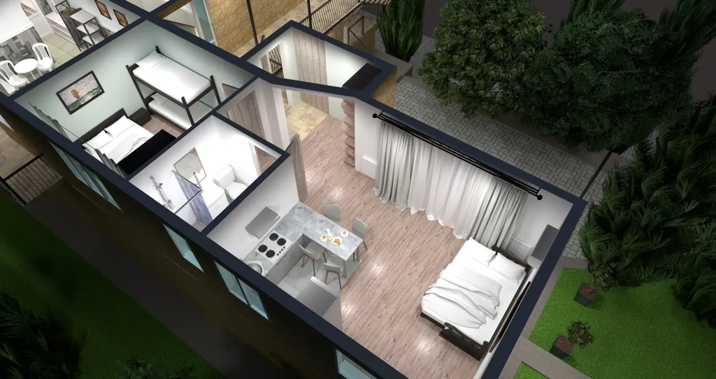 Апартаменты с красивым видом в усадьбе Можжевеловый дворик Айвовое