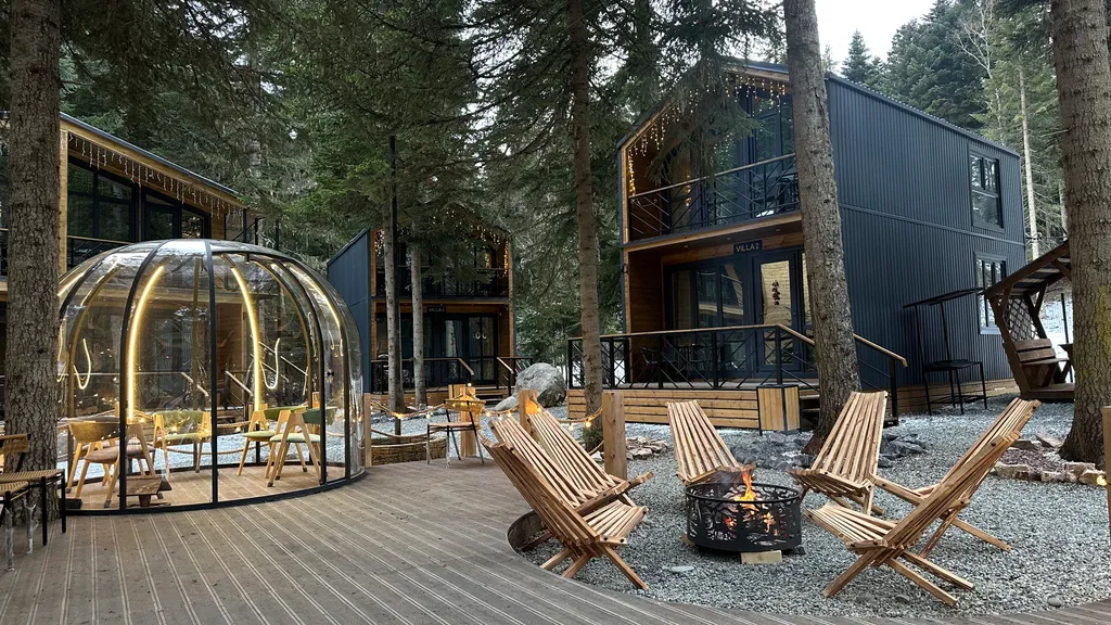 Коттедж relax с чаном и видом на хвойный лес