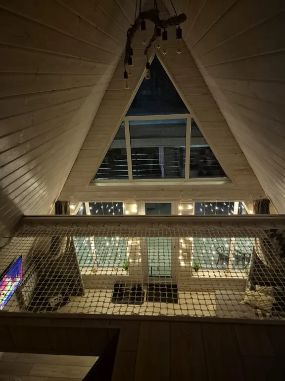 Коттедж Коттедж А-фрейм Жемчужный с сибирским банным чаном и баней на берегу озера — Каблуково