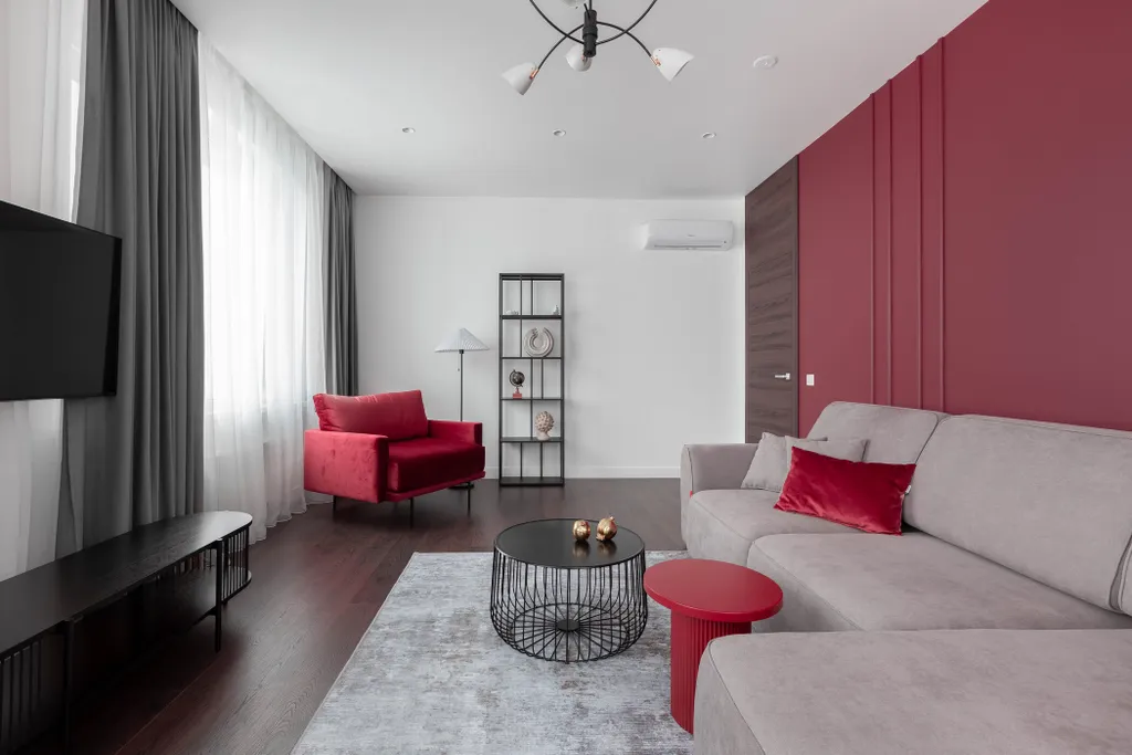 Квартира Новая квартира Бургунди Сьют с дизайнерским интерьером — Москва