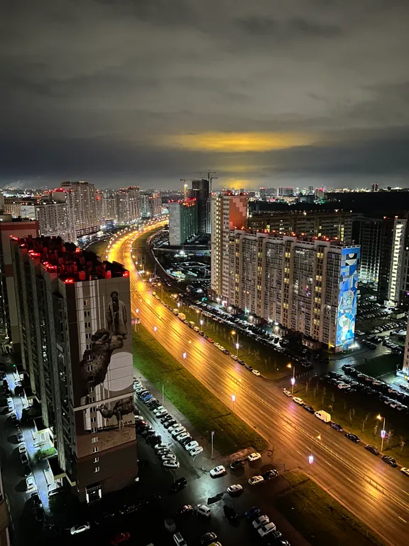 Студия 2 с панорамным видом на город