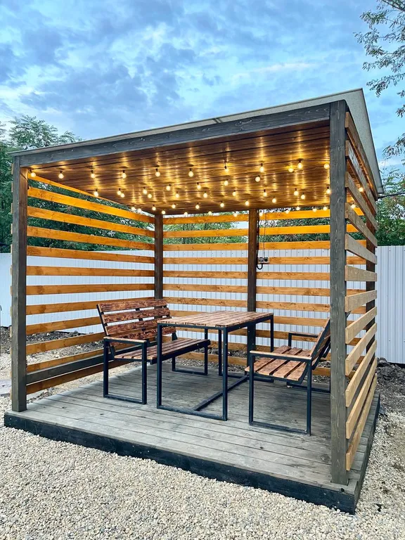 А-фрейм с баней и чаном