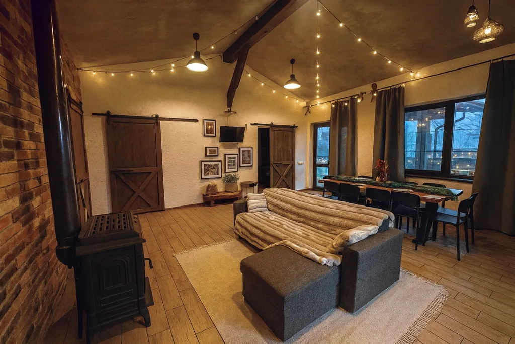 Атмосферный дом Эколофт с камином и баней в 23 километрах от Минска