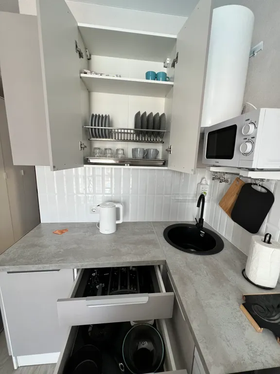 Видовая студия с посудомоечной машиной и духовкой