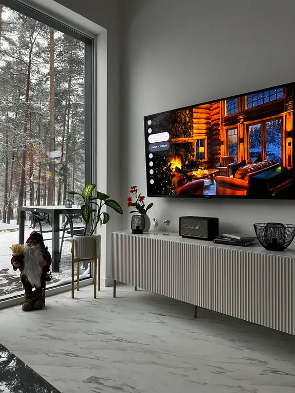 Стильный дом на берегу Ладожского озера с панорамным видом