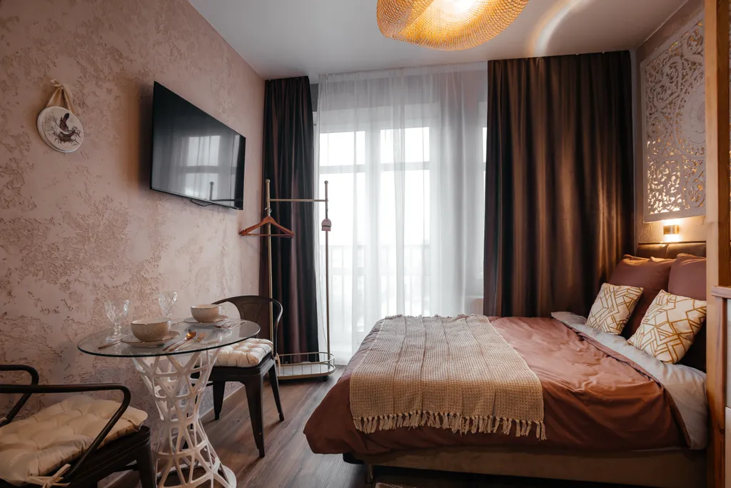 Квартира Квартира Студия с французским балконом и видом на город | GoldenRing-Apartments — Ярославль