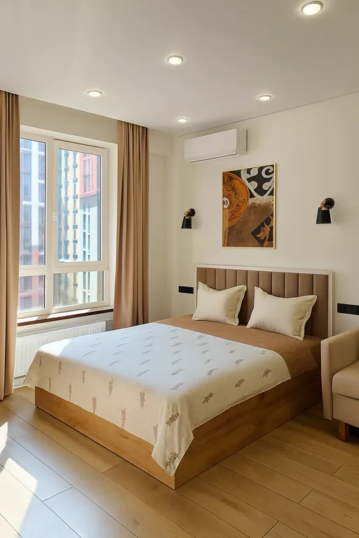 Квартира Яркая и стильная студия рядом с mega park — аренда посуточно в Алматы