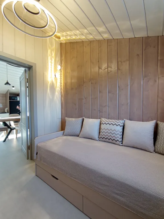 Панорамный дом с видом на лес и банным чаном