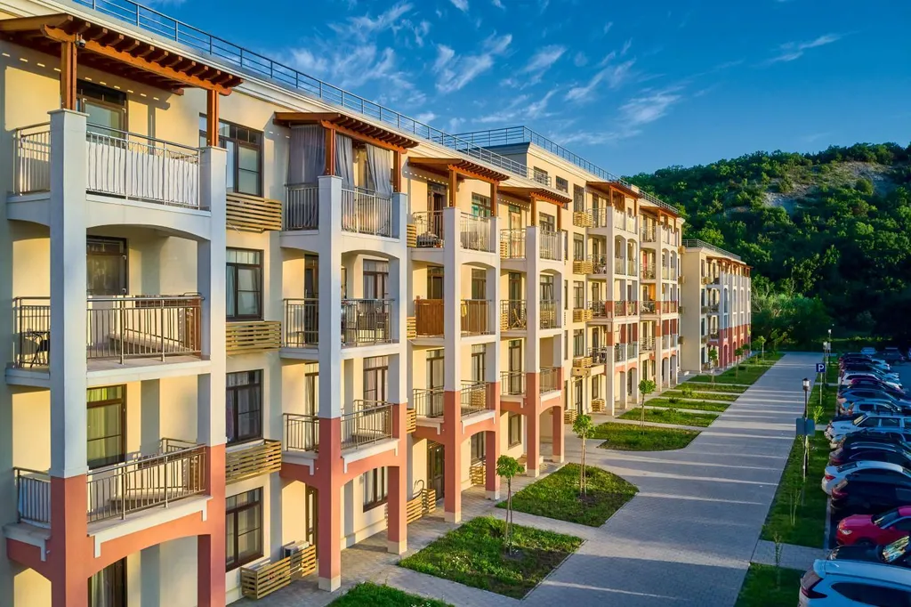 Уютная квартира в ЖК Holiday house возле озера и кипарисов