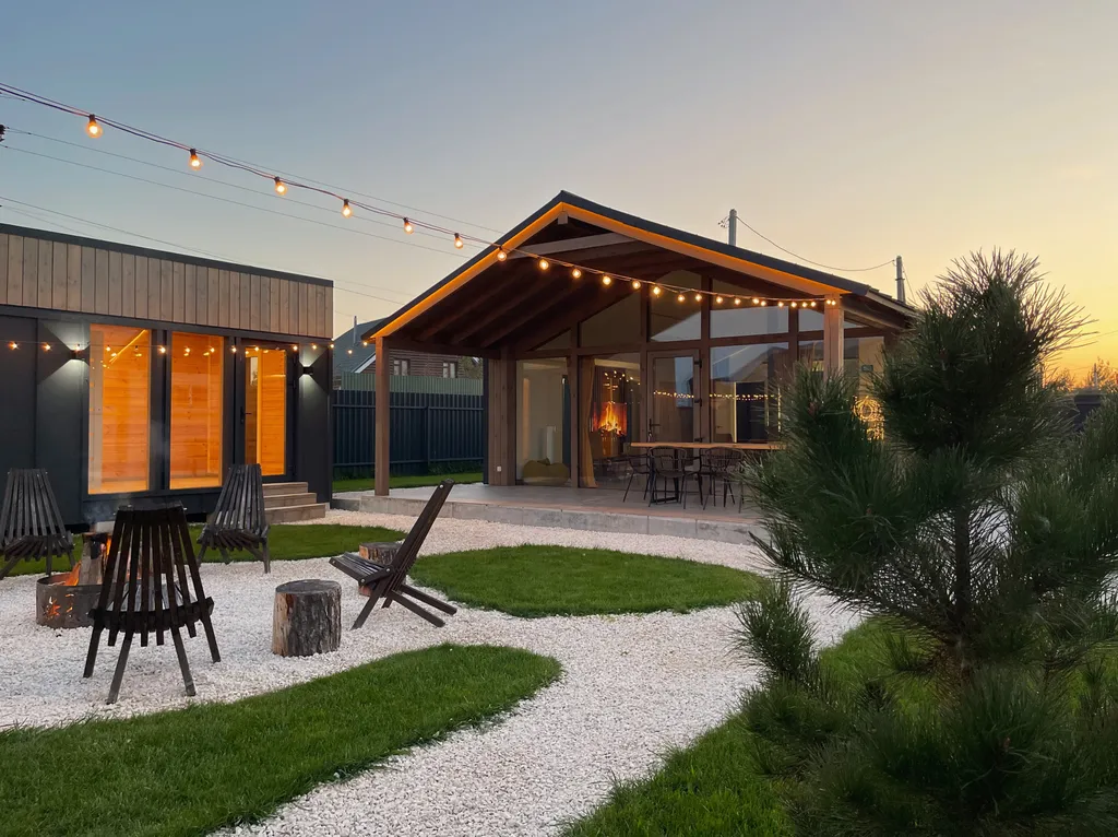 Просторный барнхаус с баней