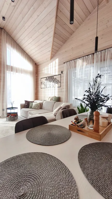 Уютный дом с панорамным видом, просторной территорией и баней