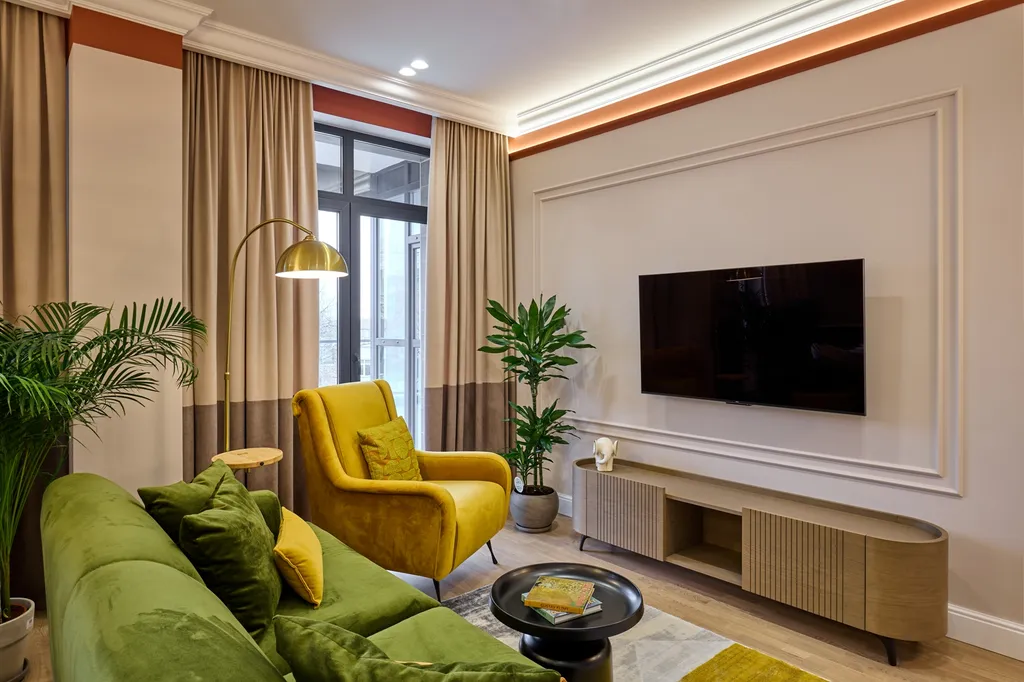 Уникальные яркие дизайнерские апартаменты