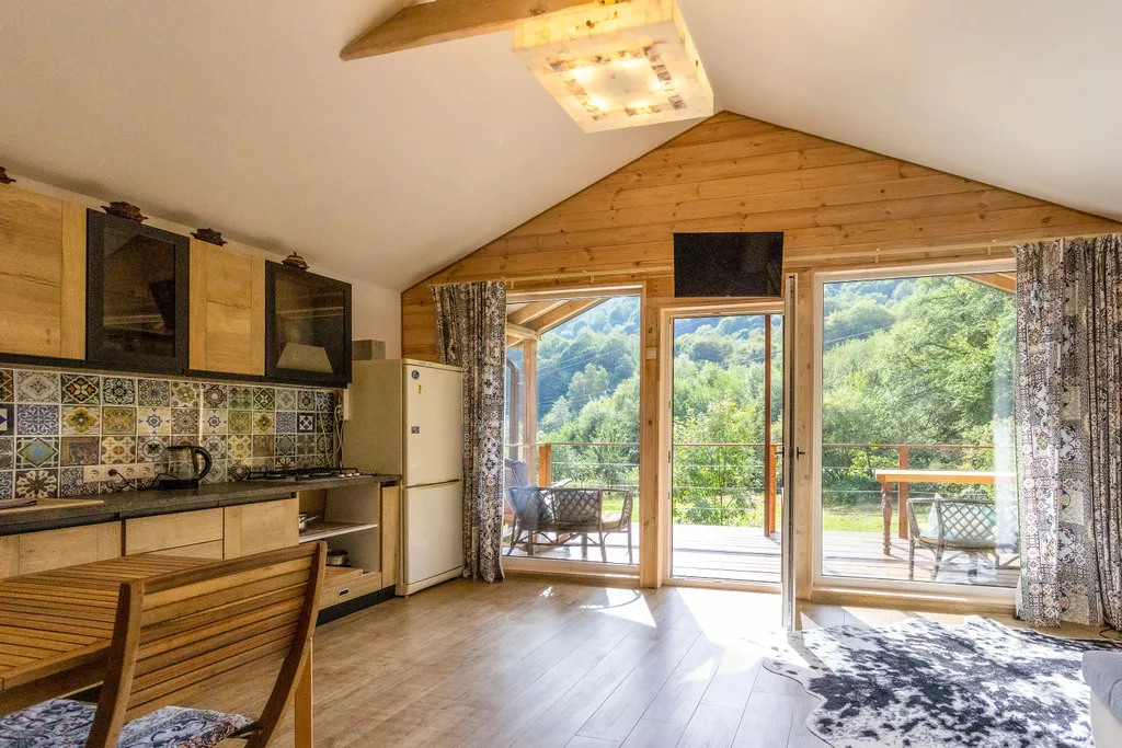 Коттедж Коттедж "Буковель" с терассой и видом на горы. — Архыз