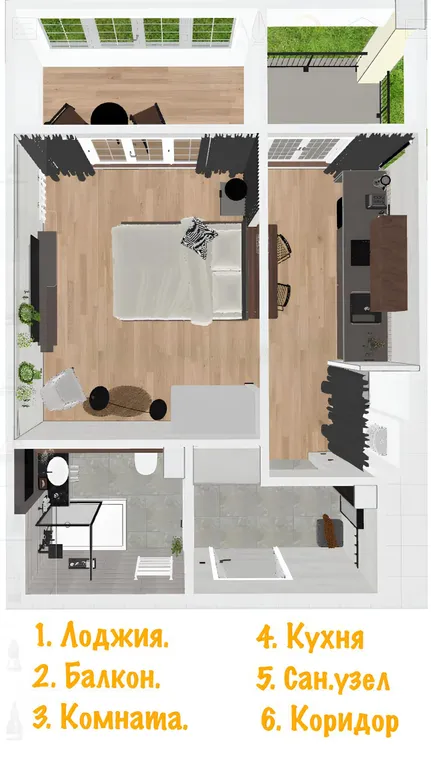 Дизайнерская квартира-студия в Янтарном в 5 минутах от моря