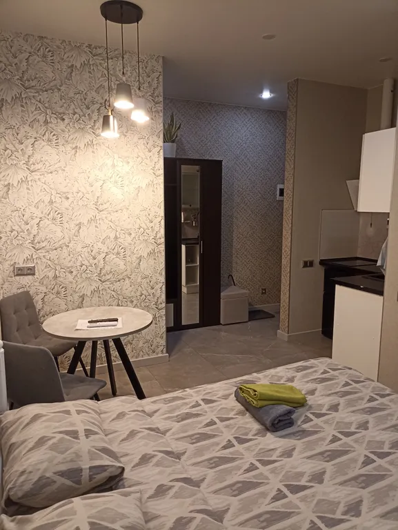 Уютная студия с теплыми полами