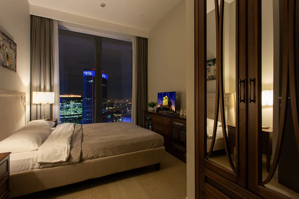 62 этаж, вид на Башни, Лужники, Парк победы