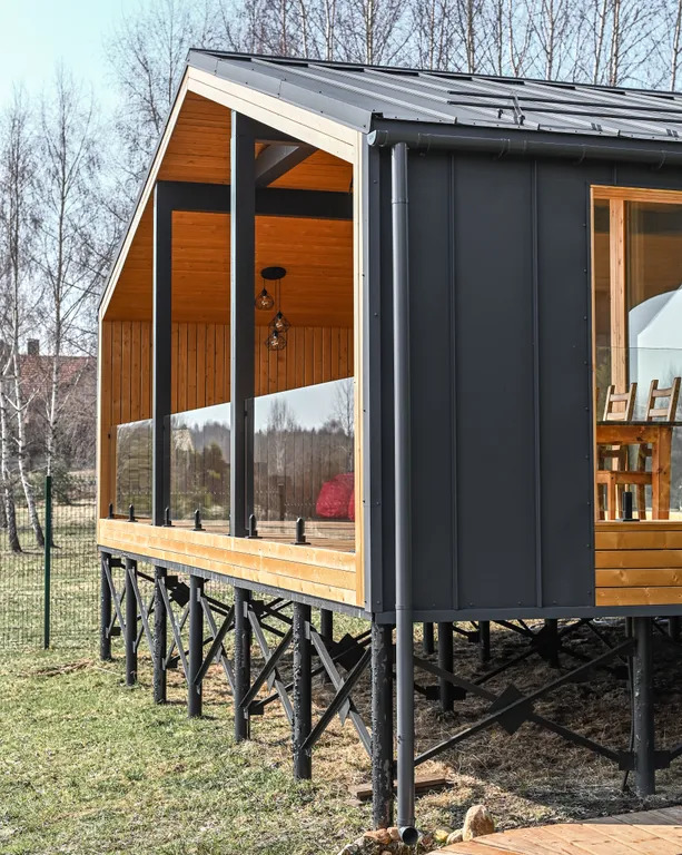 Коттедж с панорамными окнами Куско на Истринском водохранилище