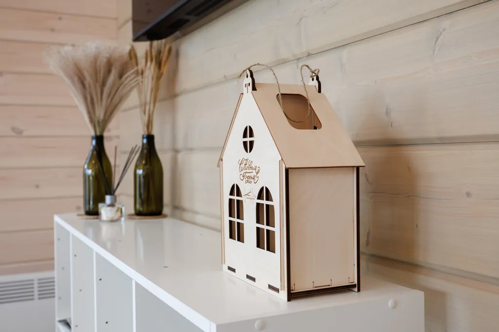 Красивый дом в ёлках