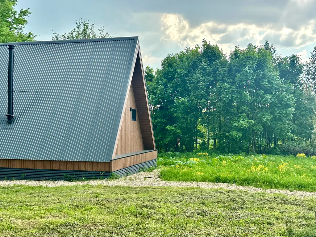 Афрейм Сосна с камином, лес, ручей, баня, фурако