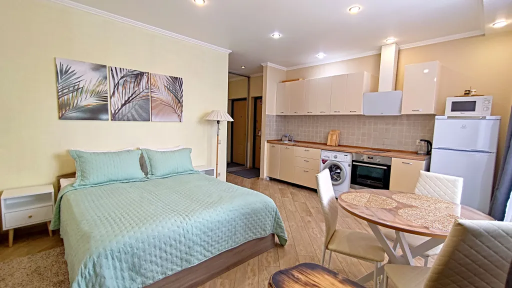 Потрясающий вид с балкона на горы! Идеальная студия в центре для вас