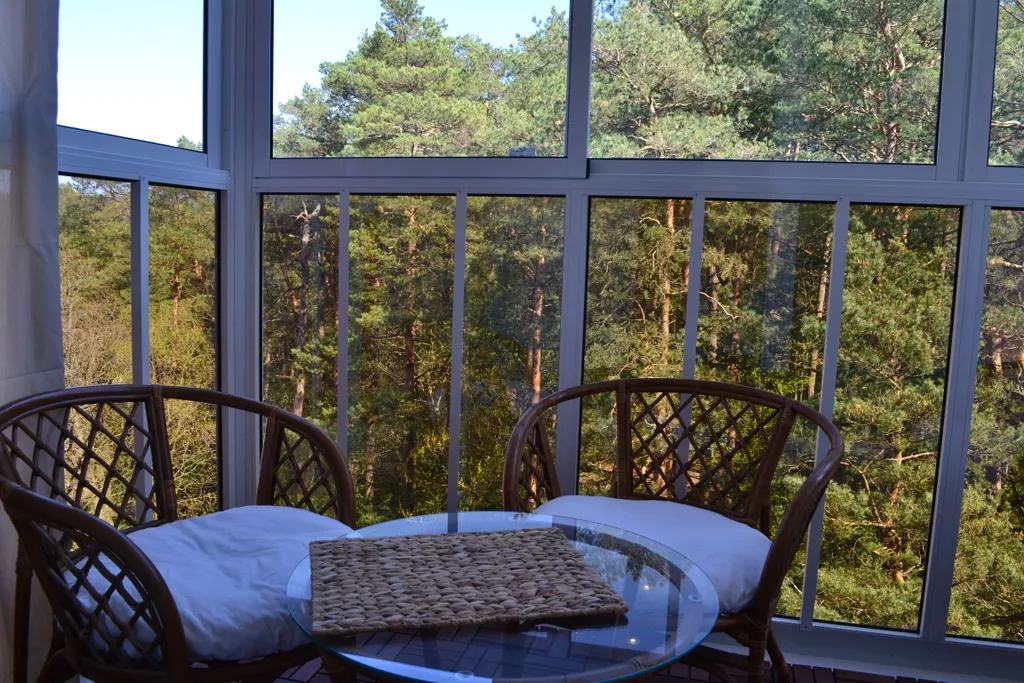 Апартамент с потрясающим видом на сосны