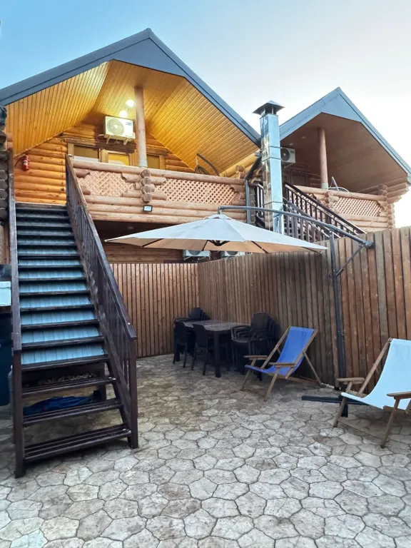 Домик у моря из бруса