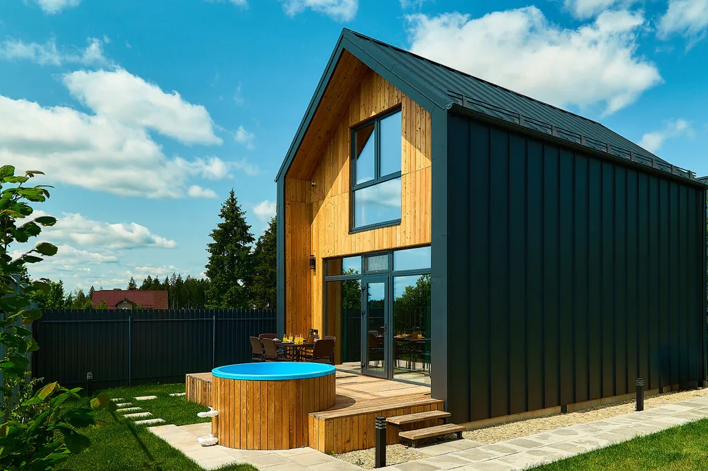 Коттедж Барнхаус с баней, видом на лес — Истра