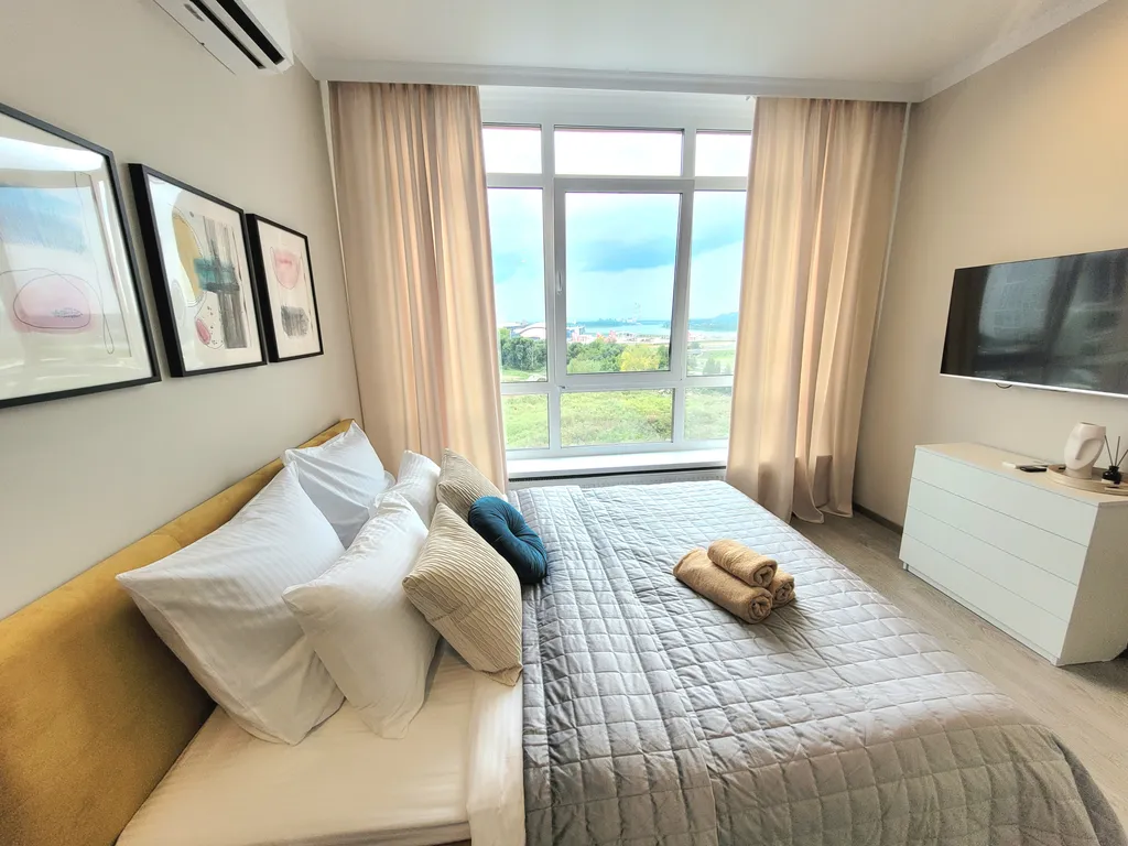 Апартаменты для двоих с панорамным видом на город