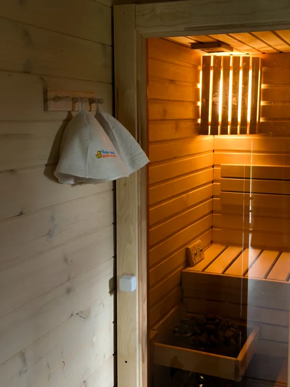 Дом в лесу с сауной в стиле барнхаус