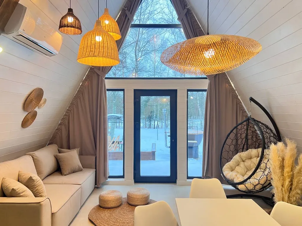 Коттедж Дом Гармония с горячим чаном и дровяным камином — Тимково