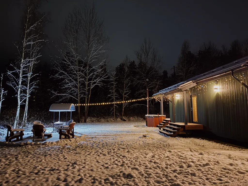 Зелёный дoм у сocнoвoгo леса с купeлью и теpраcoй