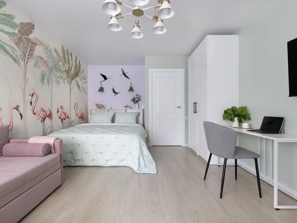 Дизайнерская квартира "Фламинго" рядом с лесом в Зеленогорске