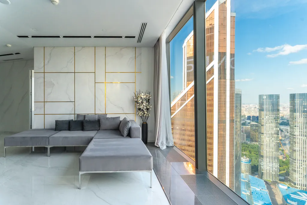 Апартамент на 73 этаже Москвы-сити с хамамом и настольными играми