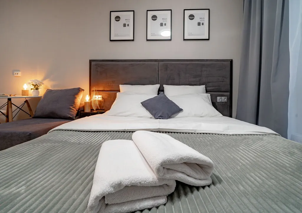 Апартаменты студия у метро, с кухней и панорамными окнами