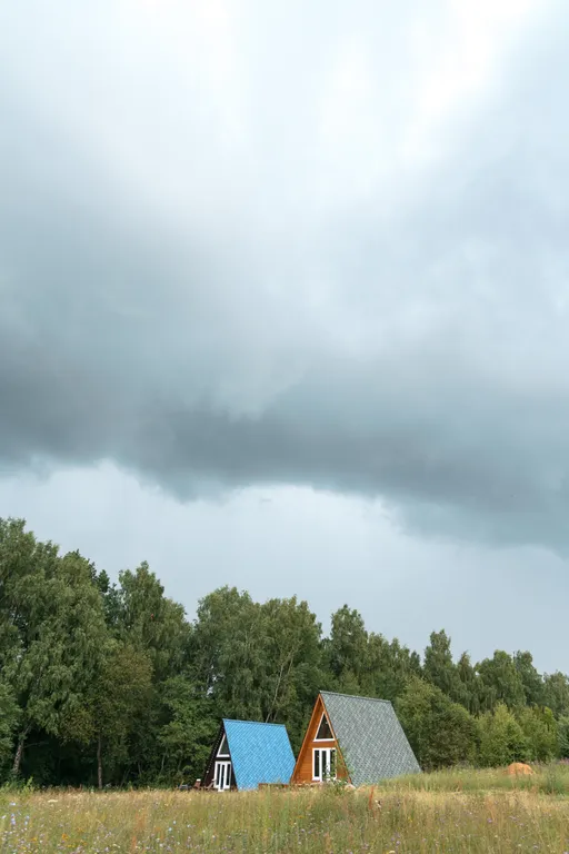 Papino village blue домик рядом с водопадом и лесом