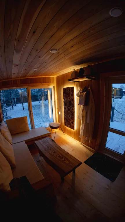 Уютный дом в лесу с панорамой и СПА комплексом