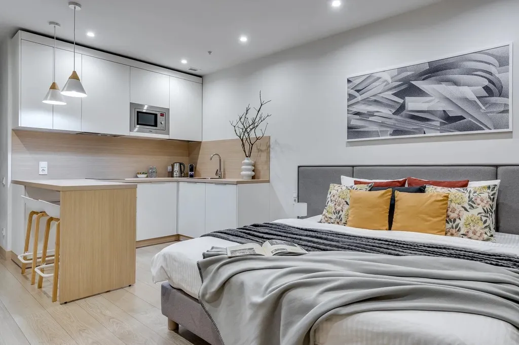 Квартира Квартира Апартамент Огни Острова с видом на Остров Мечты — Москва