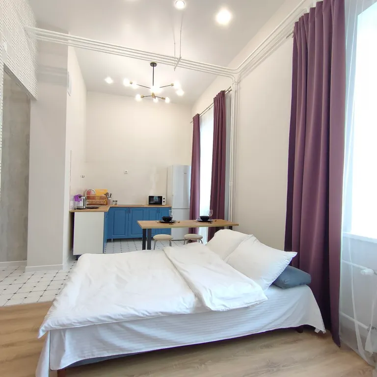 Стильная чистая квартира рядом с Куполом, Ледовым дворцом