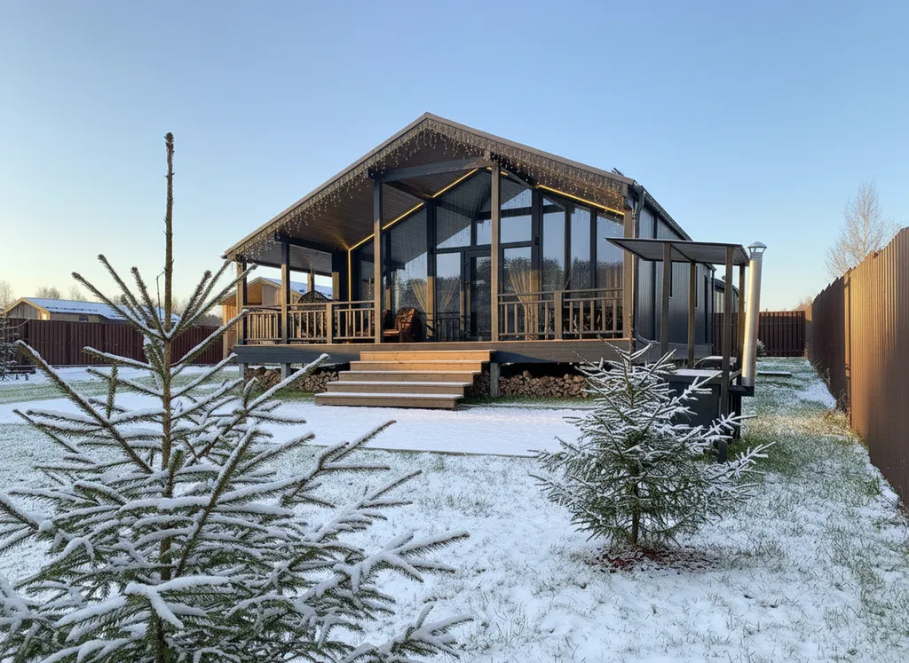 Дом под горой у реки