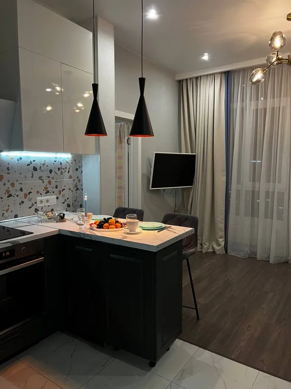 Уютная евродвушка с видом на море, горы и парк Ривьера