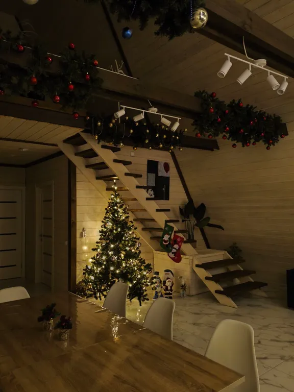 Уютный большой дом A-Frame с чаном рядом с Волгой