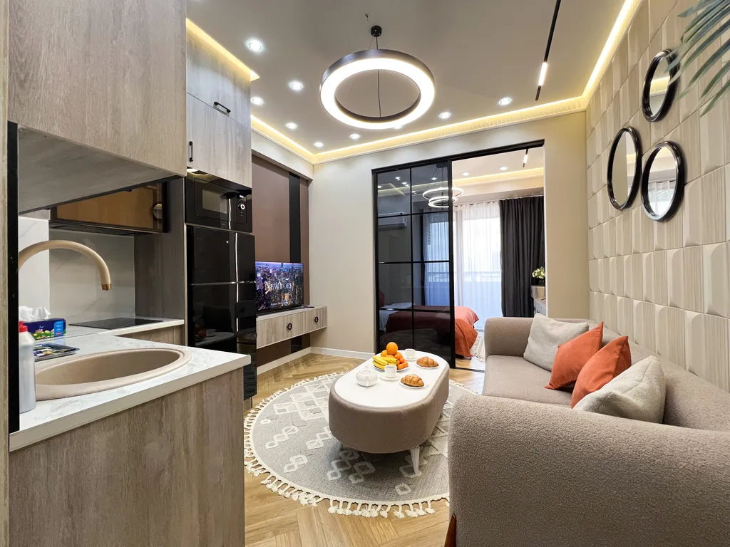 Дизайнерская студия с продуманным интерьером и видом на Ташкент сити