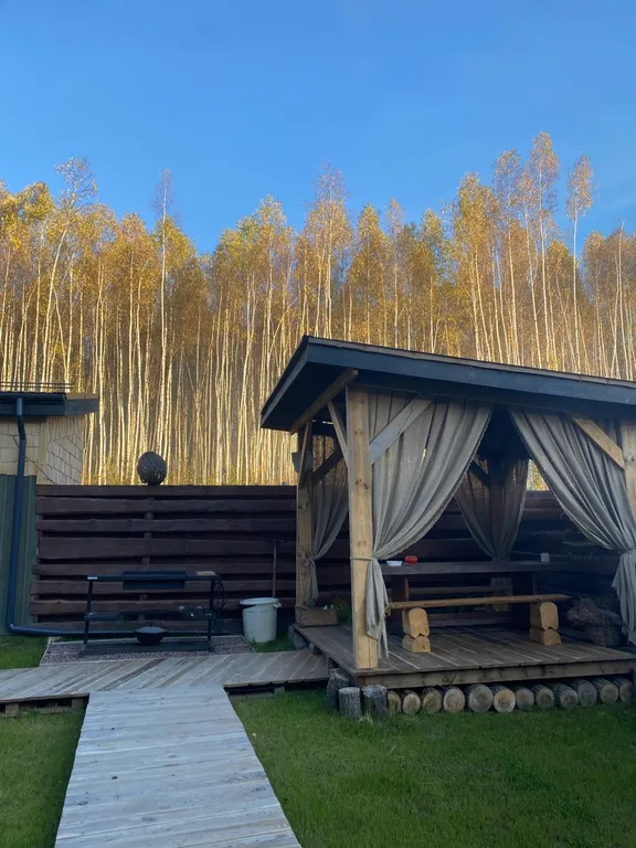 Уютный дом с баней и чаном в лесу