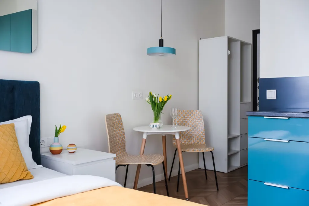 Квартира Квартира Стильная студия Бирюзовая в центре — Калининград