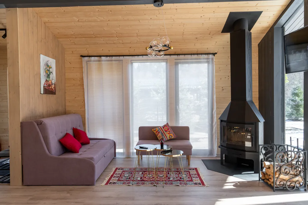 Дом у леса с баней и чаном