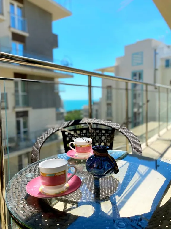 Студия с балконом и видом на море и горы ЖК Анаполис