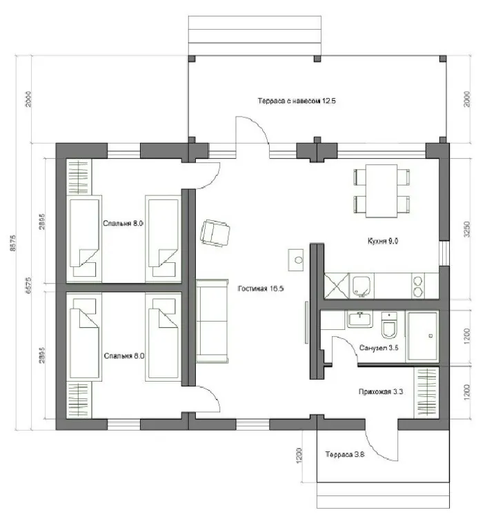 3-комнатный Дом